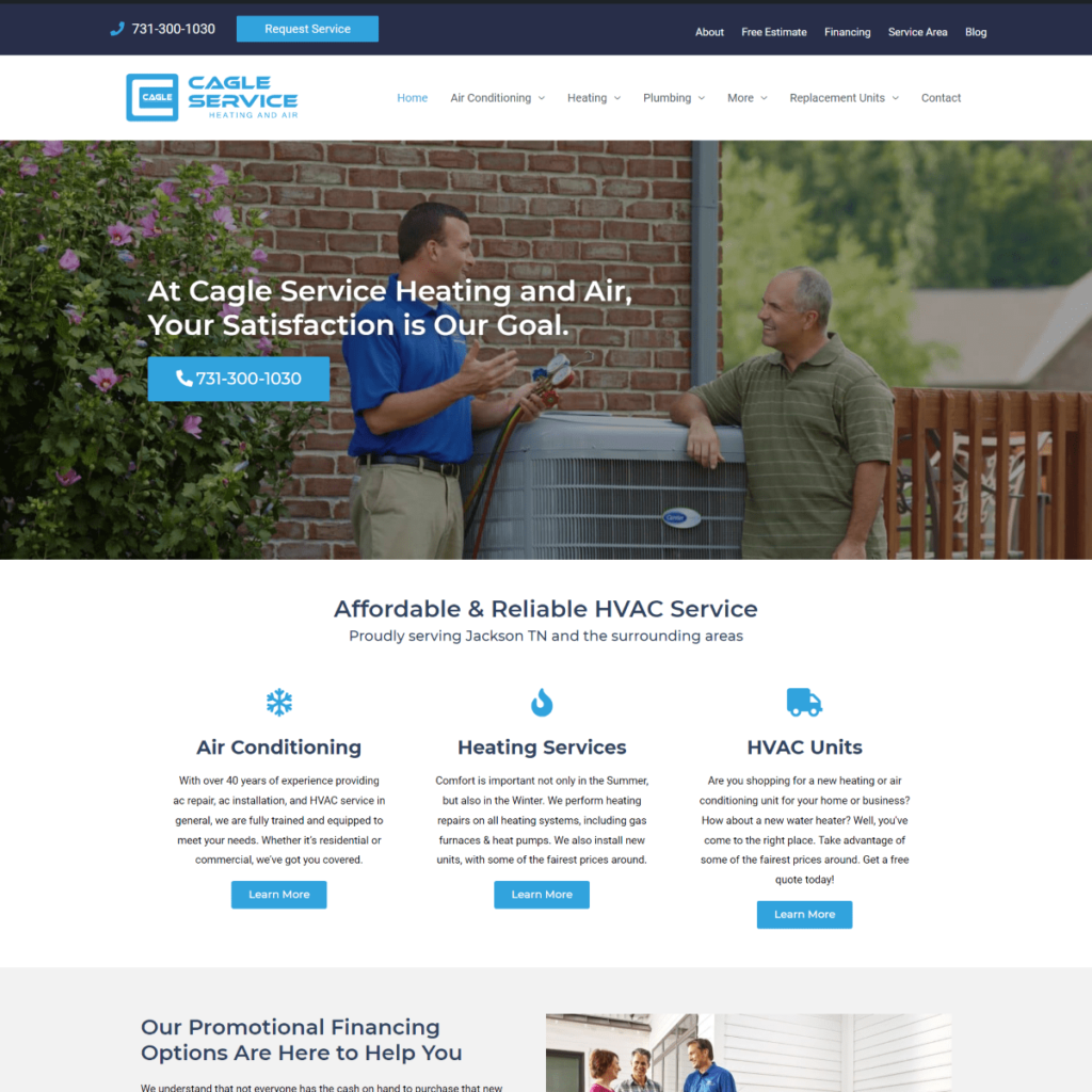 hvac business website